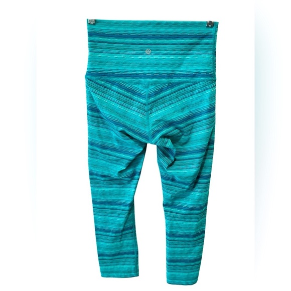 Lululemon Wunder Under Crop High Rise Luxtreme Sz 6 Space Dye Twist Cosmic Blue - Picture 5 of 5